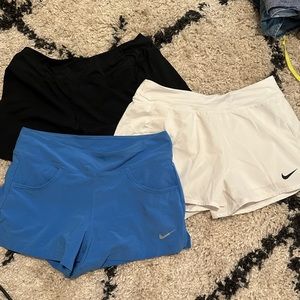 Bundle of women’s Nike Dri Fit athletic shorts size Medium